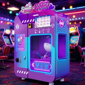 cotton candy vending machine in the Brazil kids market