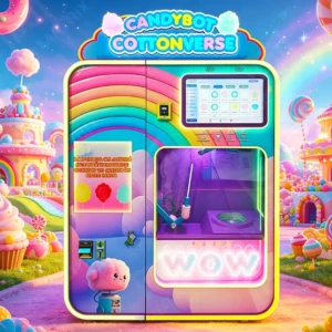 They deployed a WM980 Plus Fully automatic cotton candy vending machine WM980.