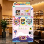 The best puzzle vending machine placed in a gift shop, showcasing personalised puzzle products