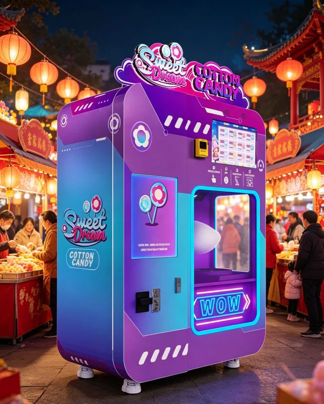 Fully automatic cotton candy vending machine WM980