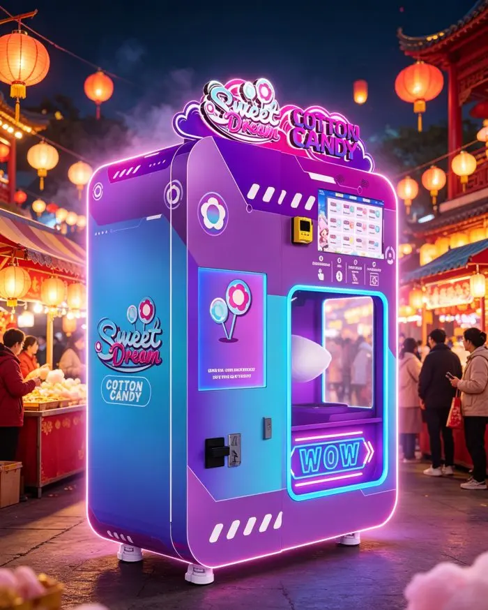 a Fully automatic cotton candy vending machine WM980