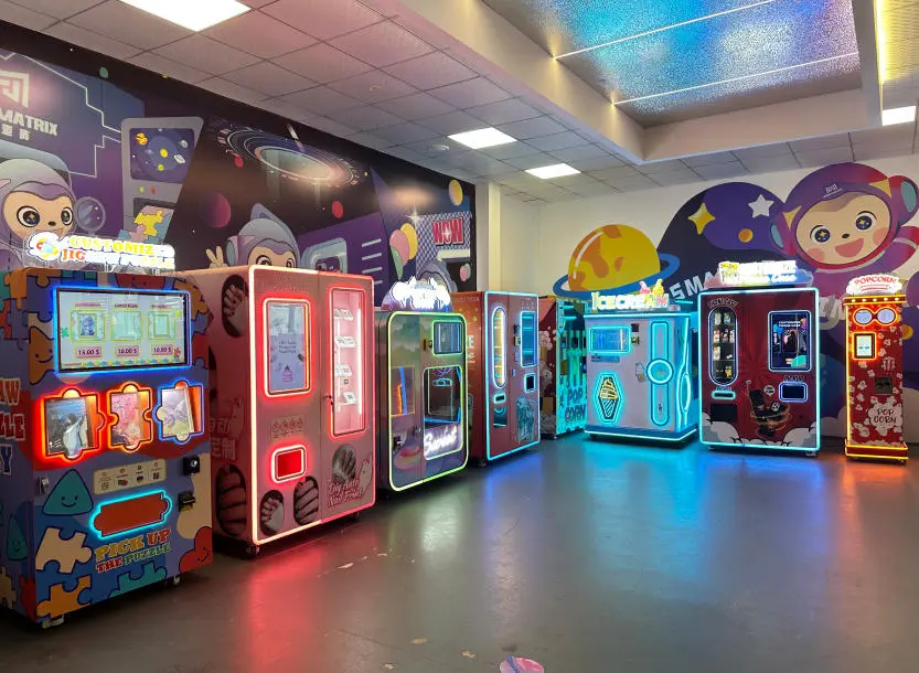 Strategic vending machine placement in a high-traffic commercial area