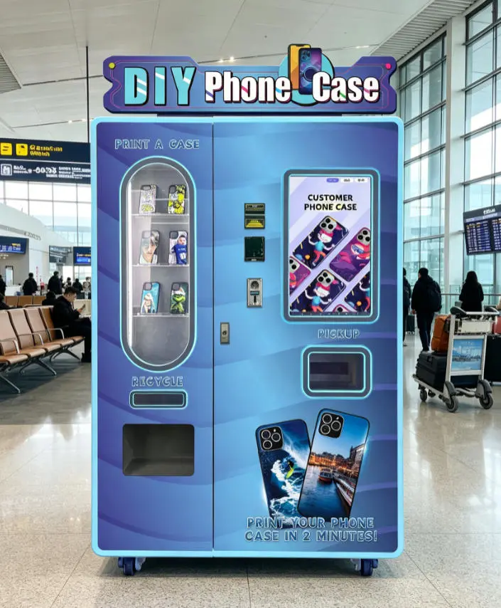 your phone is conceptually very similar to using a Phone Case Printing Vending Machine,