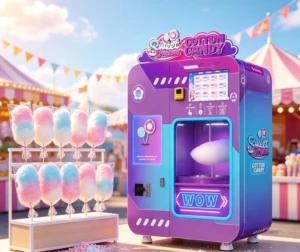 AI cotton candy vending machine USA supplier
