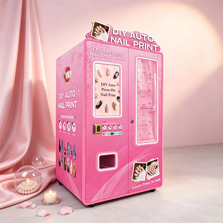 placed a Custom Design Nail Art Vending Machine in a busy LA mall.