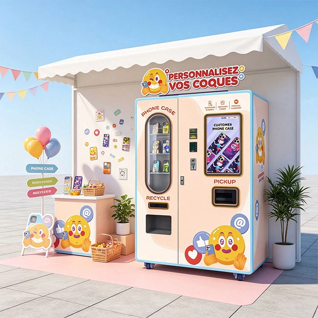 The core of this business is the phone case vending machine itself.