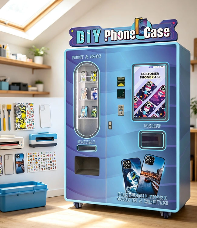 ¿Cuánto vale una máquina expendedora de fundas para celular?