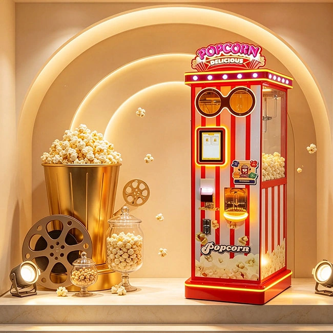 How much does a popcorn vending machine cost in Mexico