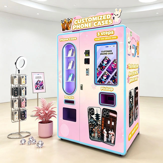 Wider Matrix WM880 cashless phone case vending machine front view