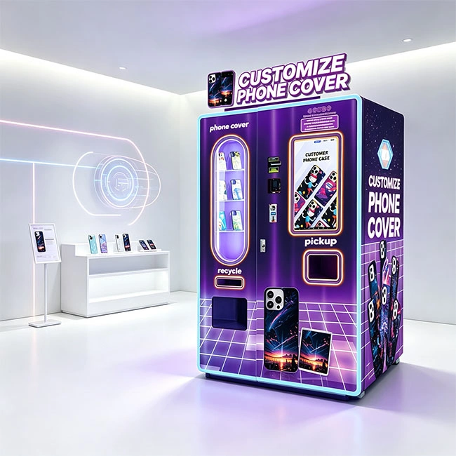 A real phone case vending kiosk manufacturer does things differently.