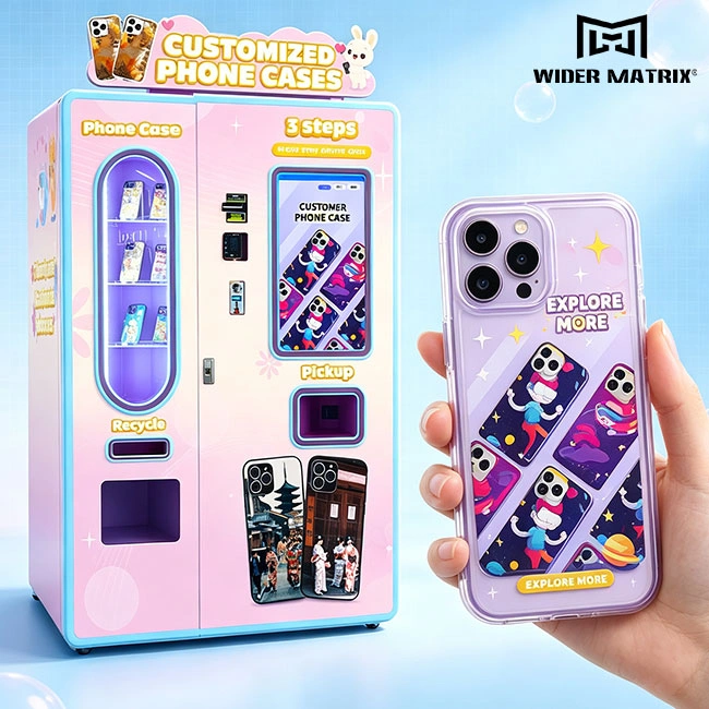 phone case vending machines inside a university in Jakarta