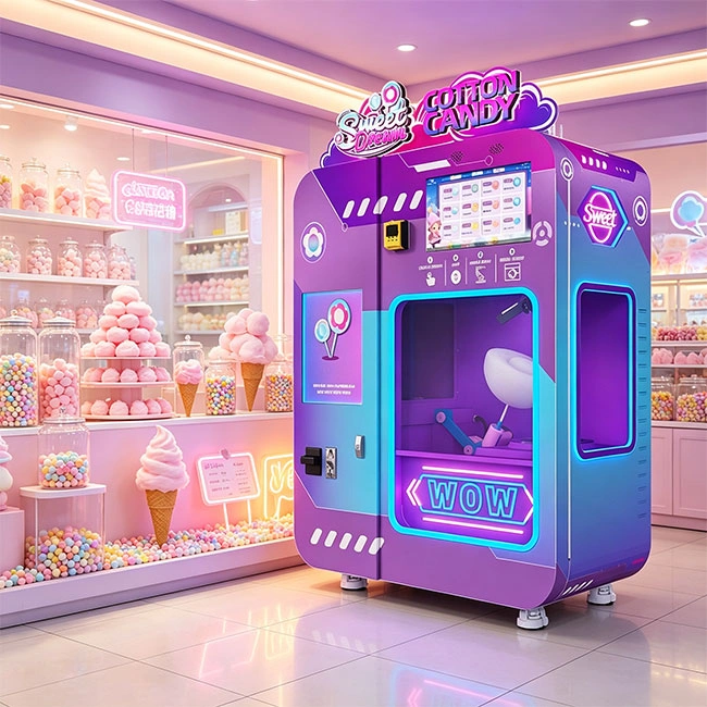 the Fully automatic cotton candy vending machine WM980.
