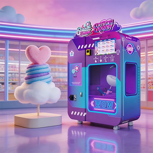WM980 cotton candy vending machine installation America