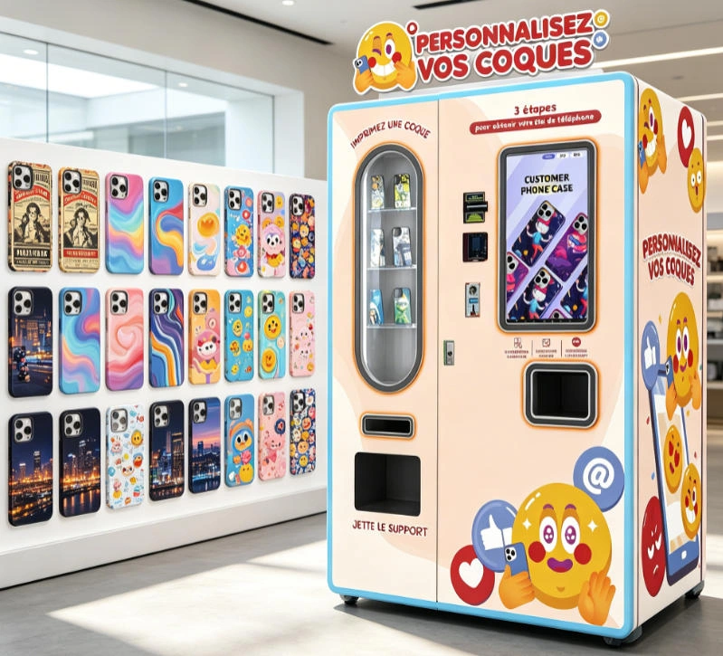Cotton candy vending machine in a Spanish amusement park