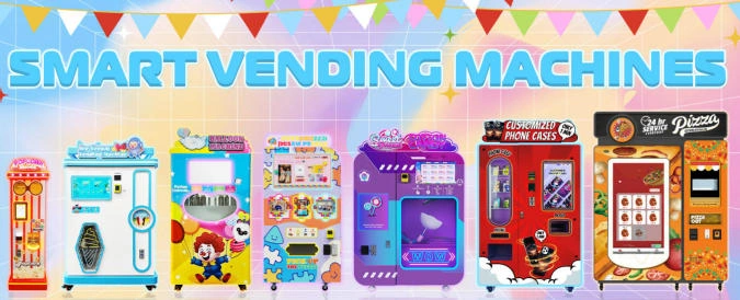 their Fully automatic cotton candy vending machine WM980 and other vending machines