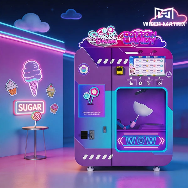 Profit analysis chart for an automatic cotton candy vending machine