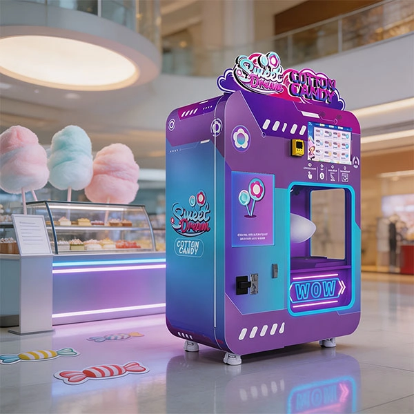 the WM980 Plus Smart Cotton Candy Vending Machine.