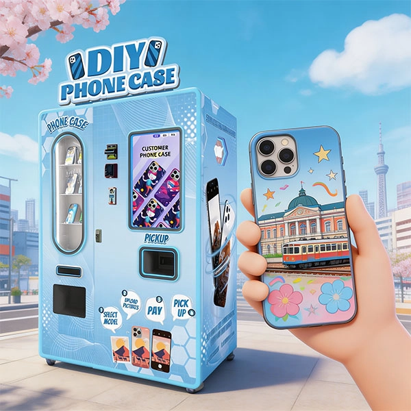 Wider Matrix WM880 smart phone case vending machine with customization
