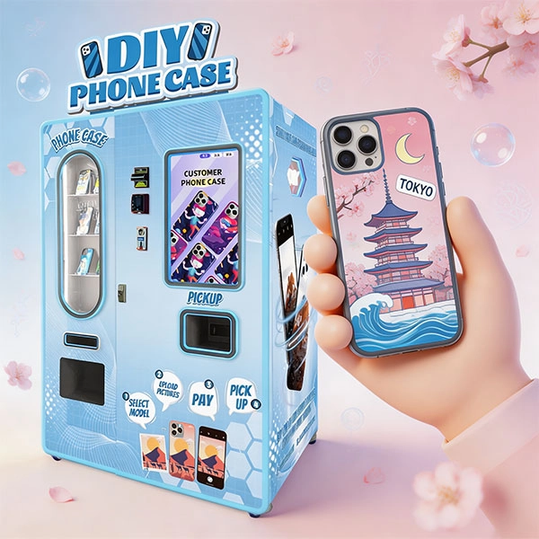 ROI analysis chart for phone case vending machine showing payback within weeks