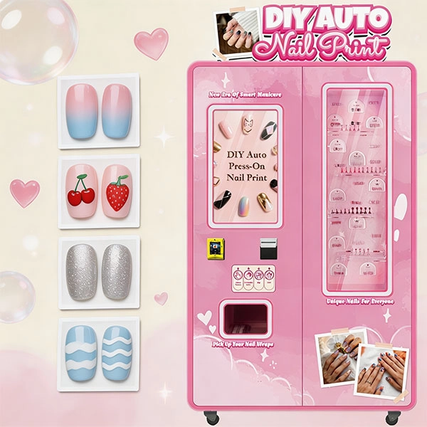 Nail vending machine with touchscreen