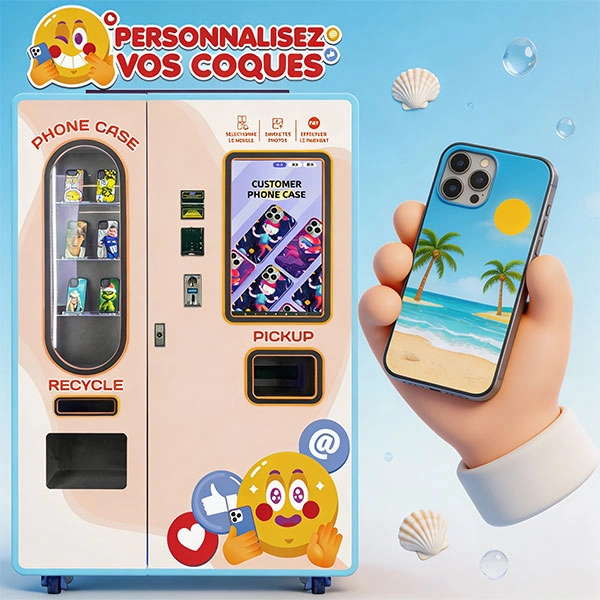 يمكن أن تكون آلة تخصيص أغطية الهواتف خيارًا مناسبًا للغاية عندما يكون الموقع مزدحمًا بالمارة
