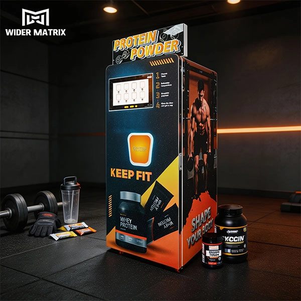 Self-service protein shake vending machine