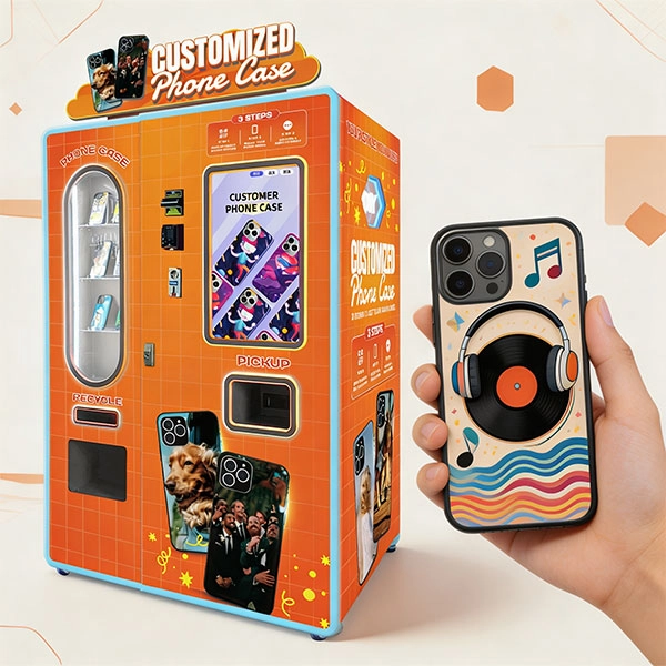 How a custom phone case vending machine works