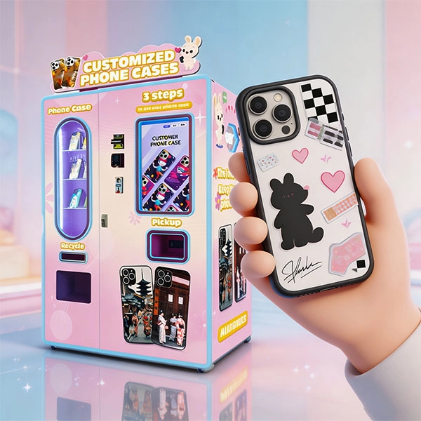 Choose a DIY phone case vending machine