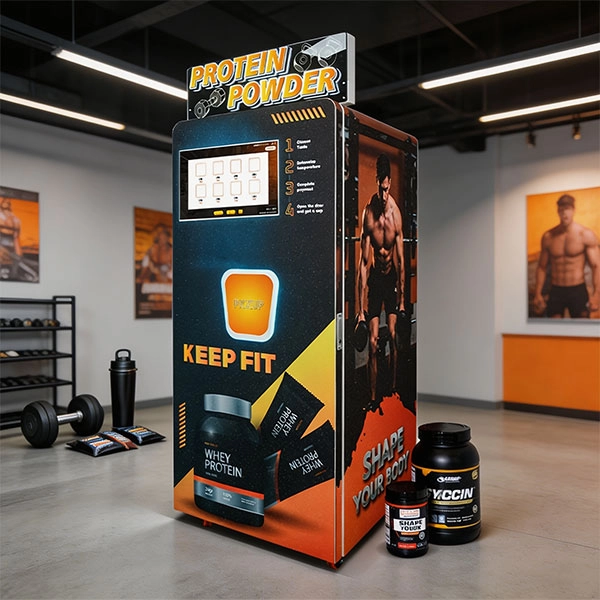 What types of venues suit an unattended post-workout nutrition kiosk
