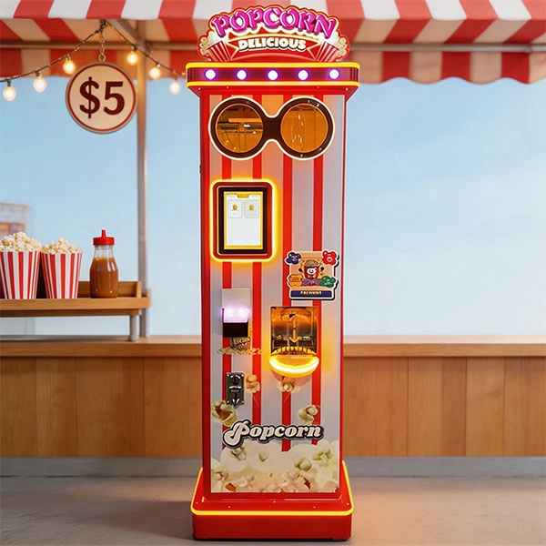 Máquina expendedora comercial de palomitas de maíz