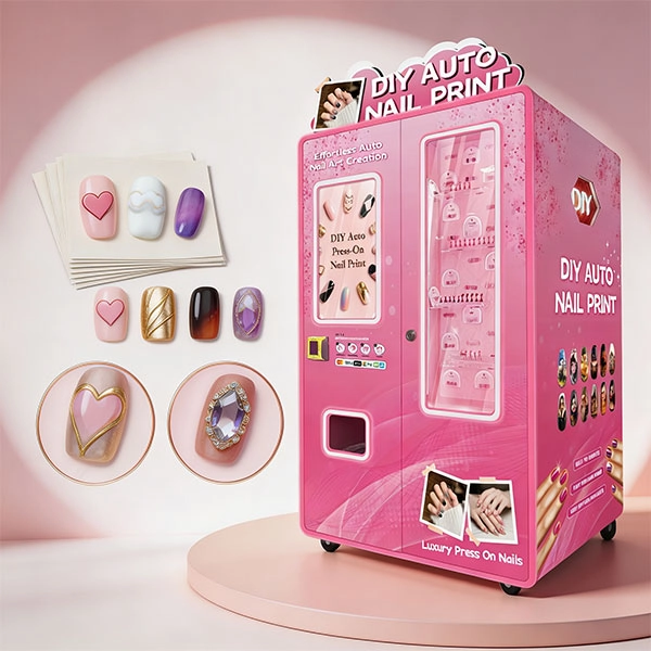 Máquina expendedora de productos para las uñas, para instalar en centros comerciales