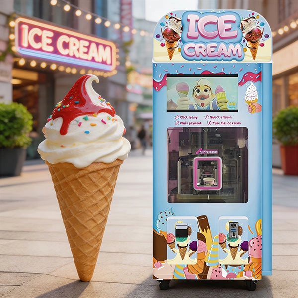 ¿Hay máquinas expendedoras de helado?