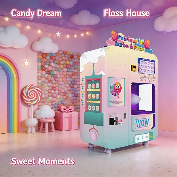 A fully automatic cotton candy vending machine WM980