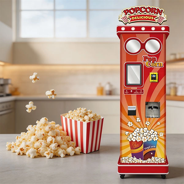 una máquina expendedora inteligente de palomitas de maíz