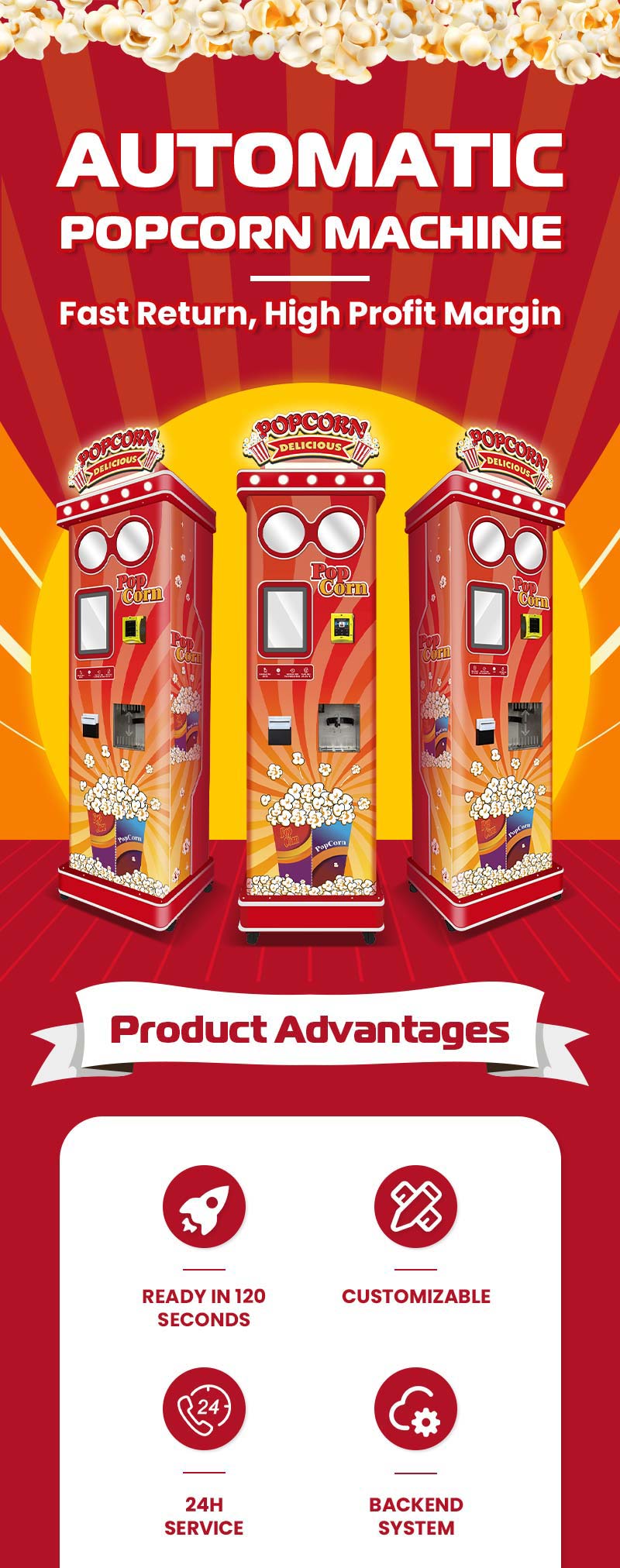 Popcorn Vending Machine WM680-01