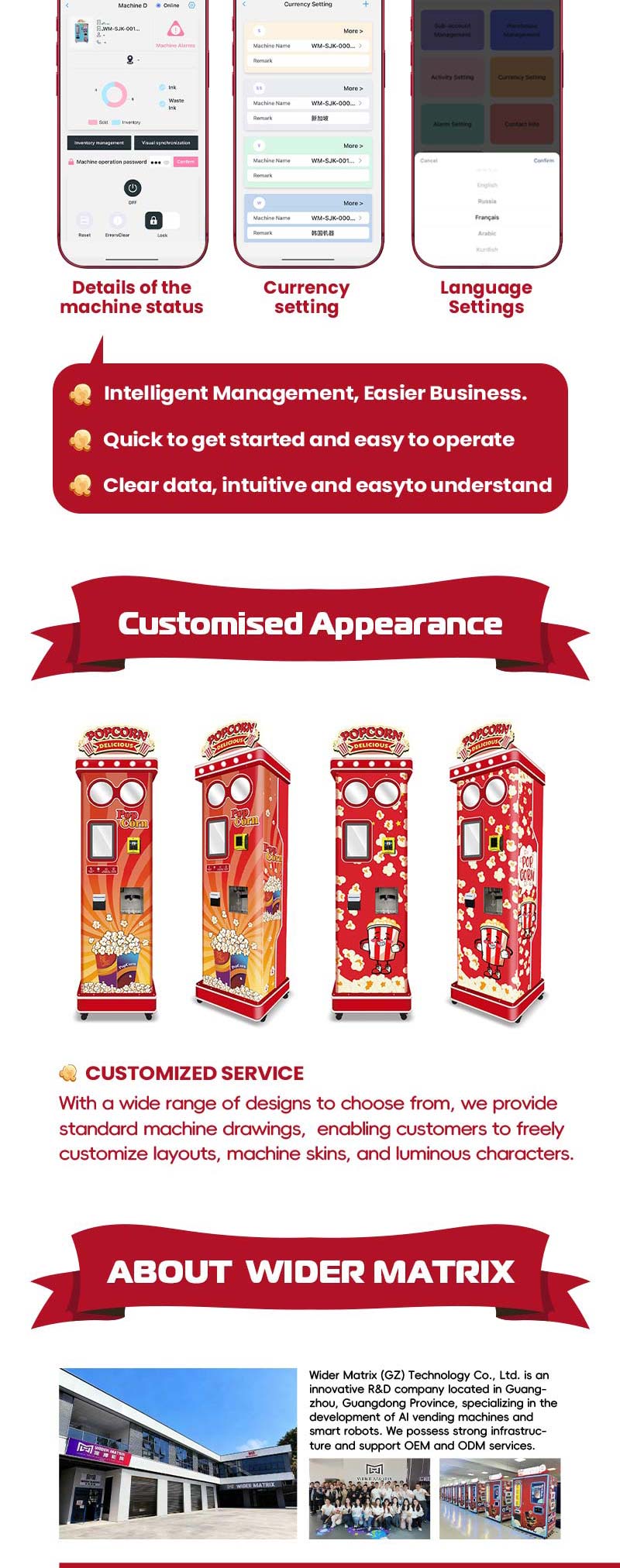 Popcorn Vending Machine WM680-04