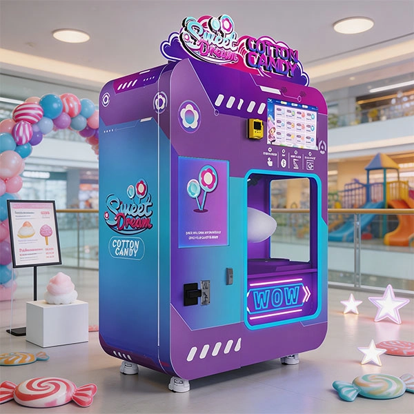 What a cotton candy vending machine costs in the USA