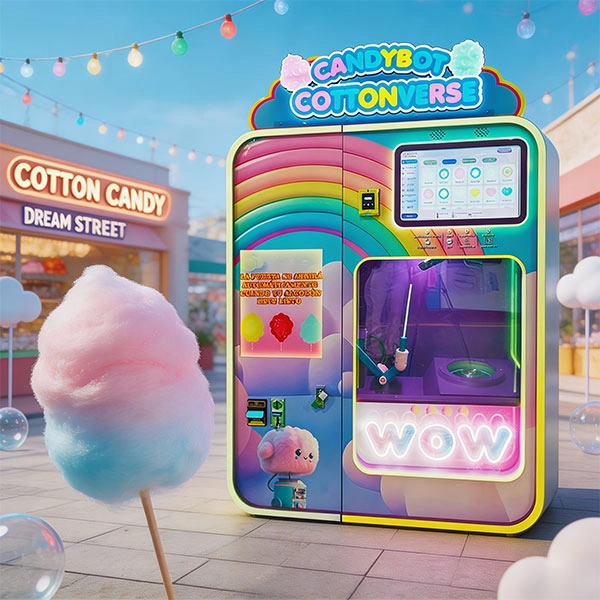 about how much a cotton candy vending machine can make