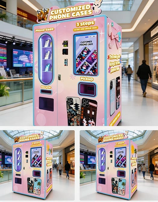 phone case vending machine project at a Los Angeles shopping mall