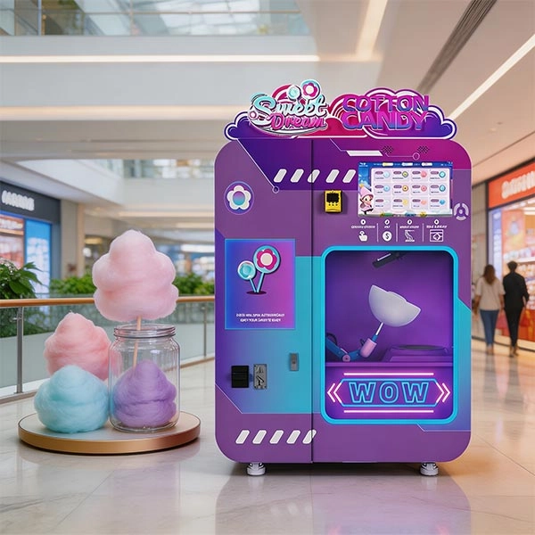 the cotton candy robot vending machine guide