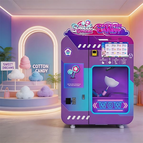 the self-service cotton candy machine