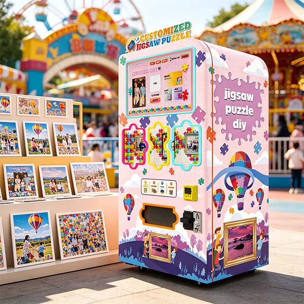 A jigsaw puzzle vending machine