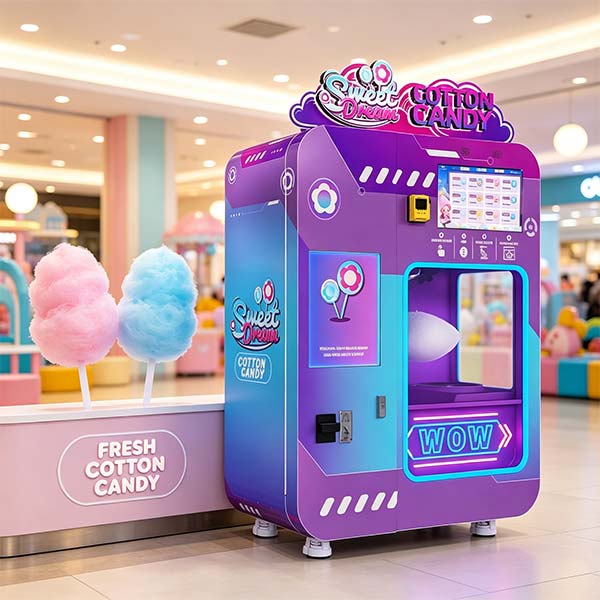 how much a cotton candy vending machine makes.
