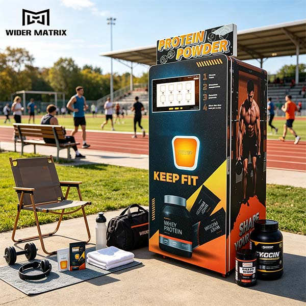 a self-service protein shake vending machine