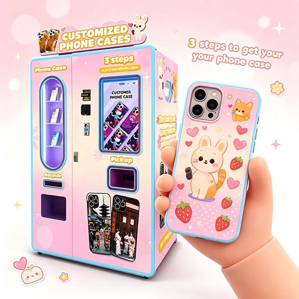 How much do consumables cost for a phone case vending machine?