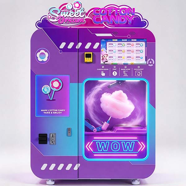 a cotton candy robotic machine