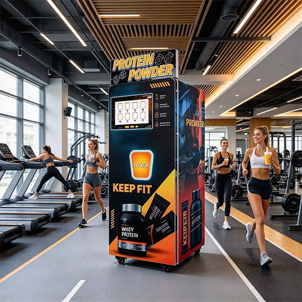 How much does a protein vending machine for a stadium cost?