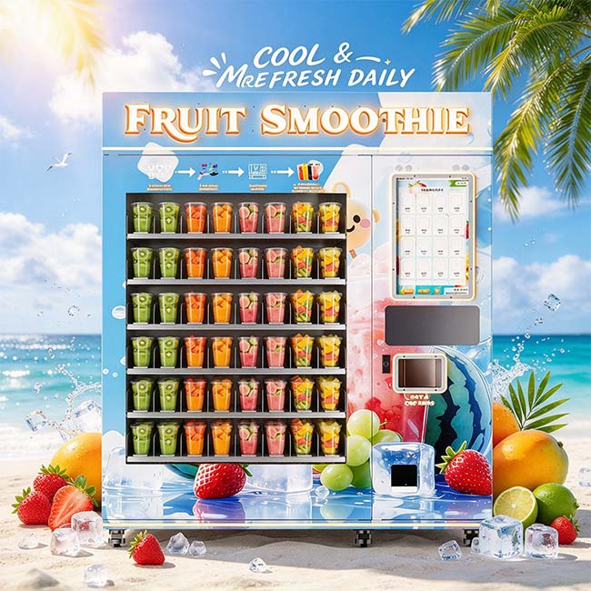 An unattended smoothie vending machine cannot work that way
