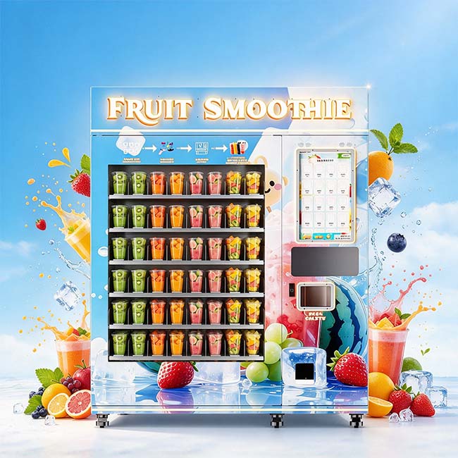 What is the robotic smoothie vending machine price from Wider Matrix