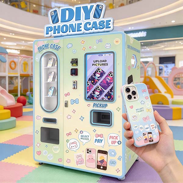¿cuánto cuesta una máquina expendedora de fundas de teléfono?